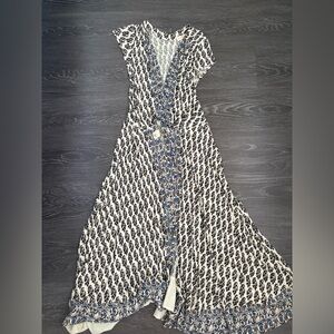 Tory Burch Monochrome Patterned Dress Size S